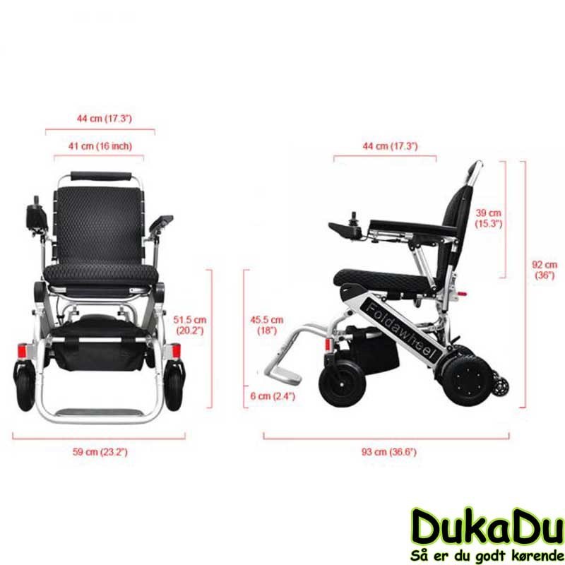 heltinde Nautisk Lys Foldebar el kørestol PW999 - foldes på 1 sekund - Den letteste i verden
