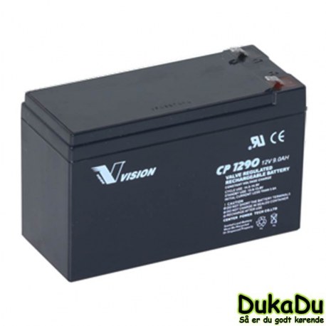 Agm Batteri 12V 9Ah - CP1290 - til alarm systemer